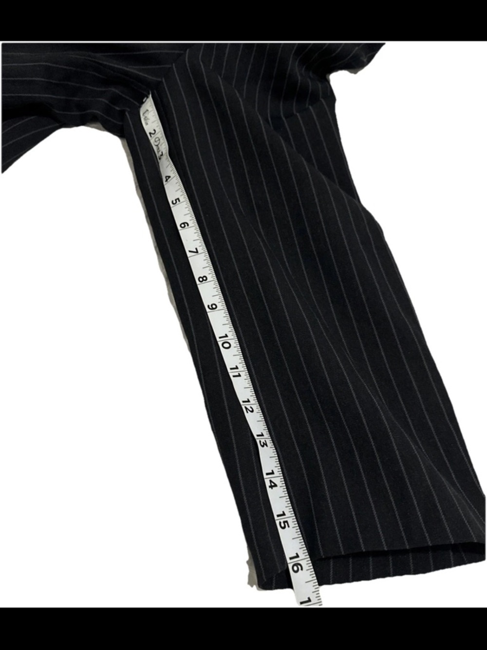 ASOS Black Pinstripe Double-Breasted Blazer Women size 14 new - Picture 6 of 6